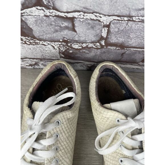Massimo Dutti White Leather Snake Skin Embossed Trainers Shoes Women Sz 39EU/8.5 - Picture 14 of 16